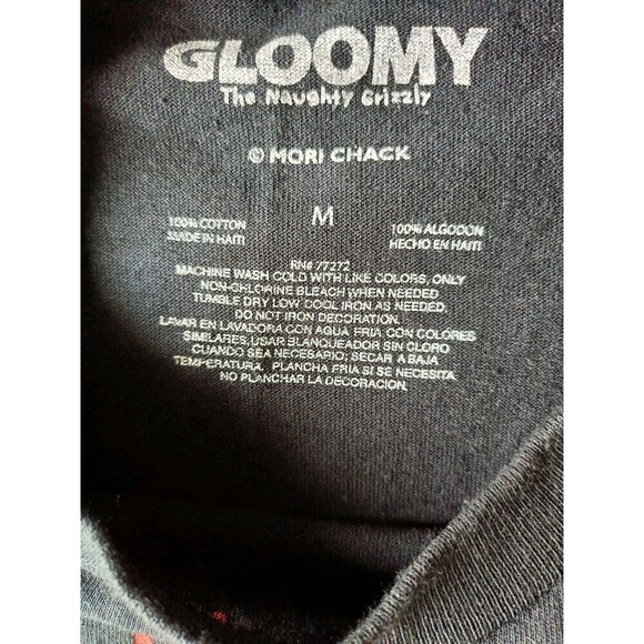 Gloomy Bear Issac Morris T-Shirt Men's Medium Black Short Sleeve Limited Edition - Picture 3 of 6